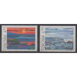 Féroé (Iles) - 1987 - No 154/155 - Peinture