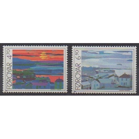 Faroe (Islands) - 1987 - Nb 154/155 - Paintings