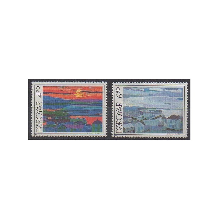 Acheter cette série de timbres des îles Féroé de l'année 1987 (No 154/155).