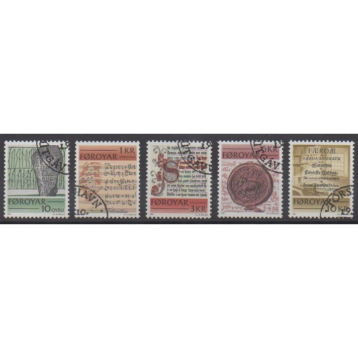 Acheter cette série de timbres des îles Féroé de l'année 1981 (No 59/63). - Oblitéré