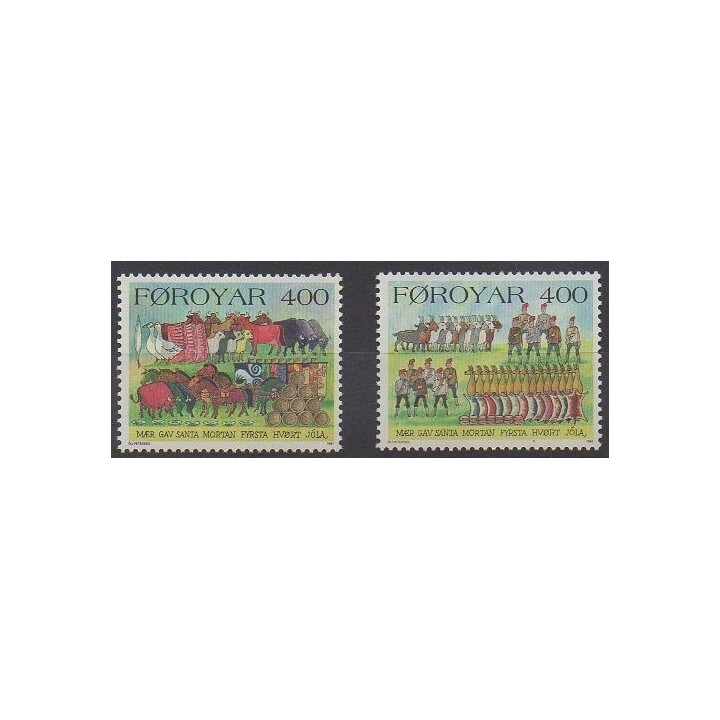 Acheter cette série de timbres des îles Féroé de l'année 1994 (No 266/267).