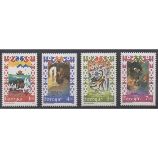 Acheter cette série de timbres des îles Féroé de l'année 1994 (No 262/265).