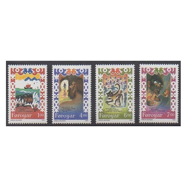 Buy this set of stamps of Faroe Islands of the year 1994 (Nb 262/265).