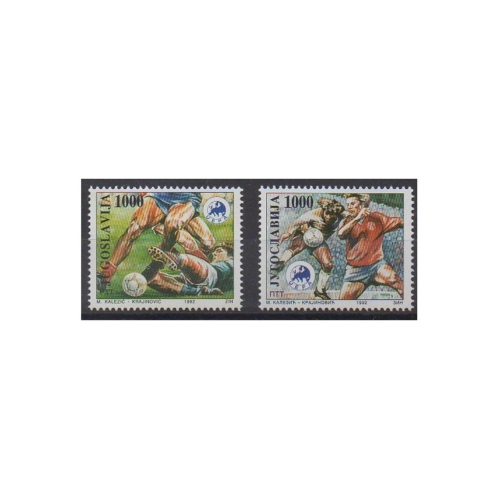 Acheter cette série de timbres de Yougoslavie de l'année 1992 (No 2406/2407).