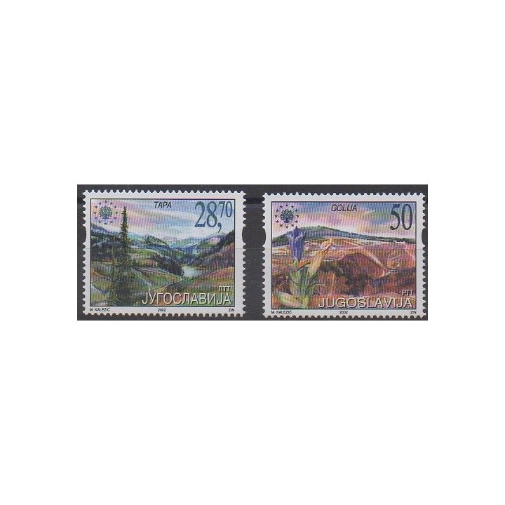 Buy this set of stamps of Yugoslavia of the year 2002 (Nb 2925/2926).