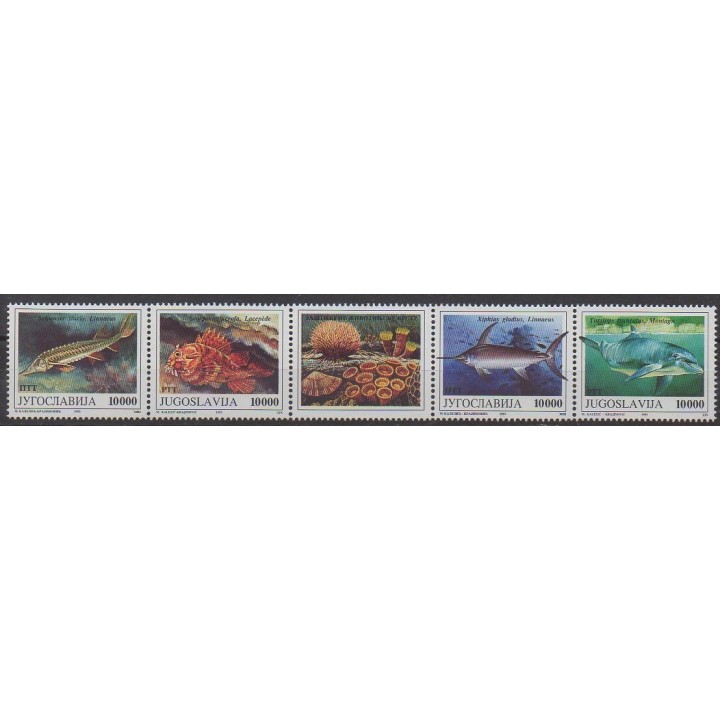 Acheter cette série de timbres de Yougoslavie de l'année 1993 (No 2449/2452).