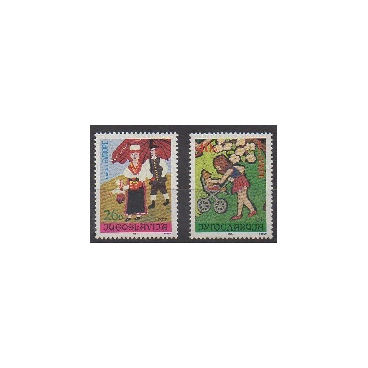 Buy this set of stamps of Yugoslavia of the year 1984 (Nb 1944/1945).