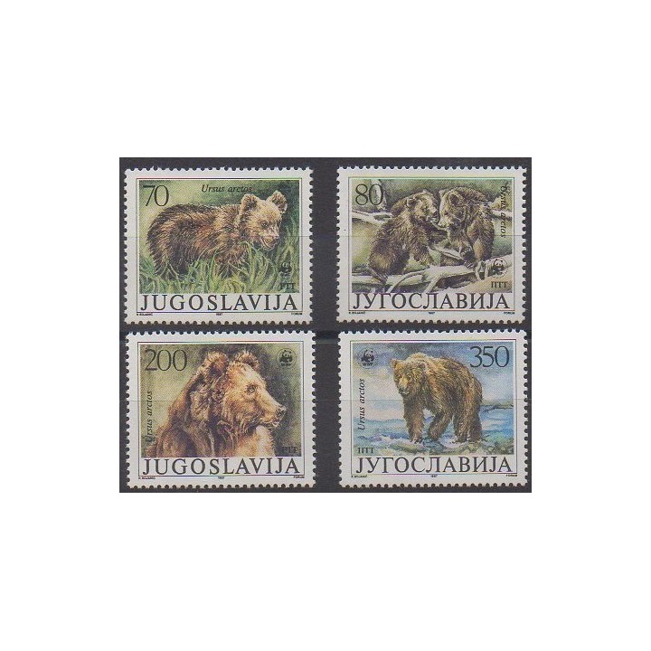 Acheter cette série de timbres de Yougoslavie de l'année 1988 (No 2141/2144).