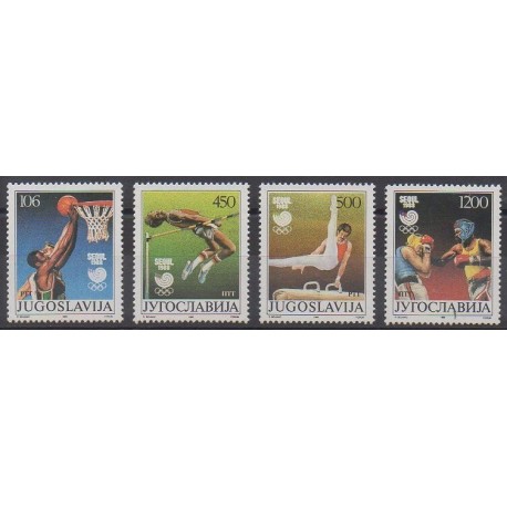 Yougoslavie - 1988 - No 2147/2150 - Jeux Olympiques d'été
