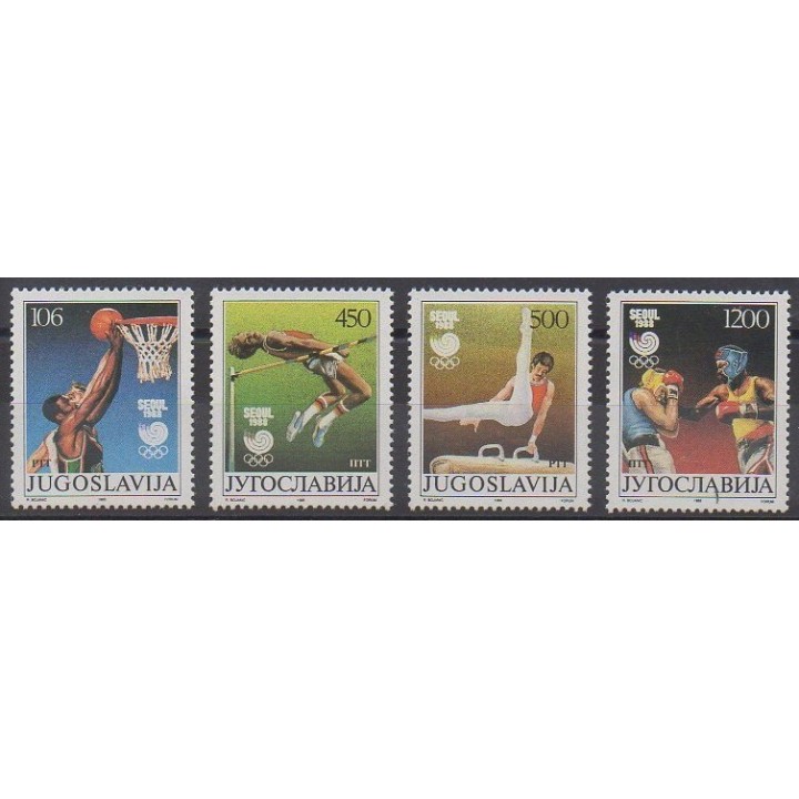 Acheter cette série de timbres de Yougoslavie de l'année 1988 (No 2147/2150).