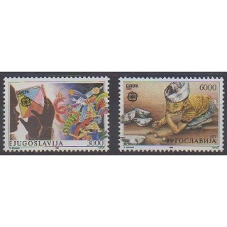 Acheter cette série de timbres de Yougoslavie de l'année 1989 (No 2222/2223).