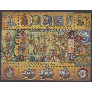 Acheter ce bloc-feuillet de Yougoslavie de l'année 1992 (No BF40).
