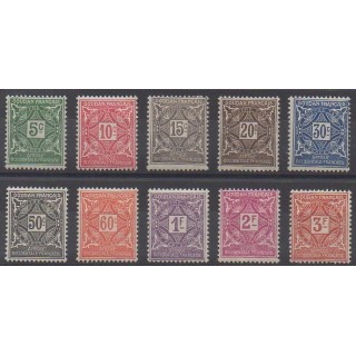 Acheter cette série de timbres du Soudan de l'année 1931 (No T11/T20). - Neuf avec charnière