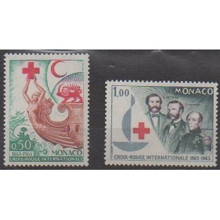 Acheter cette série de timbres de Monaco de l'année 1963 (No 607/608).