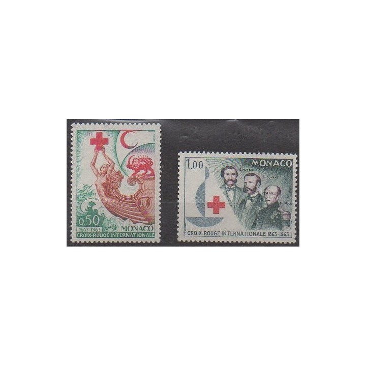 Acheter cette série de timbres de Monaco de l'année 1963 (No 607/608).