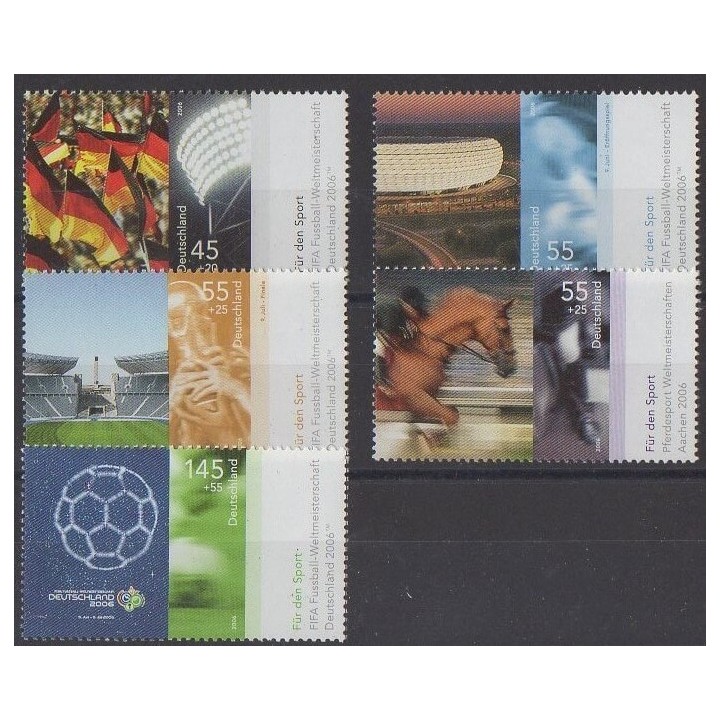 Acheter cette série de timbres d'Allemagne réunifiée de l'année 2006 (No 2342/2346).