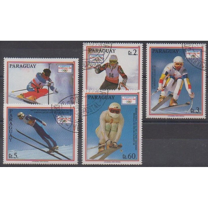Acheter cette série de timbres du Paraguay de l'année 1990 (No 2500/2504). - Oblitéré