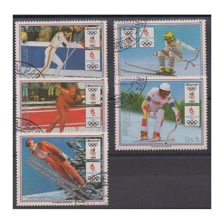 Acheter cette série de timbres du Paraguay de l'année 1989 (No 2419/2423). - Oblitéré