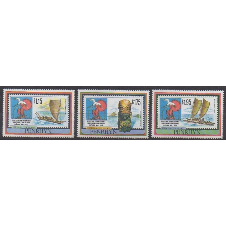 Acheter cette série de timbres de Penrhyn de l'année 1992 (No 380/382).
