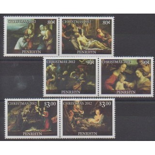 Acheter cette série de timbres de Penrhyn de l'année 2012 (No 501/506).