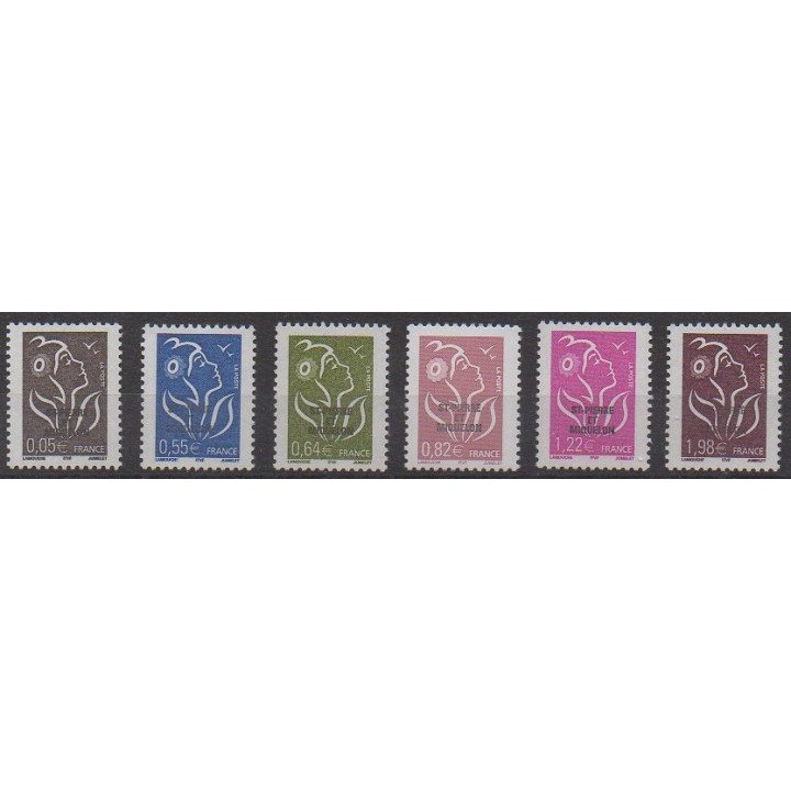 Acheter cette série de timbres de Saint-Pierre et Miquelon de l'année 2005 (No 845/850).
