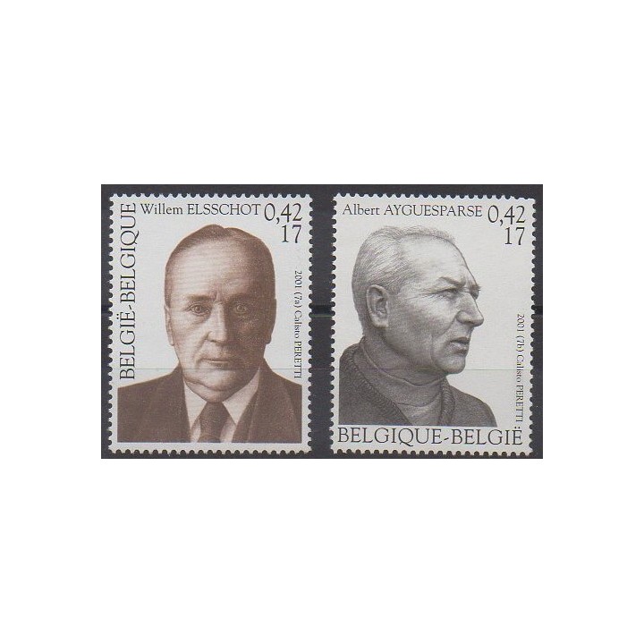 Buy this set of stamps of Belgium of the year 2001 (Nb 2985/2986).