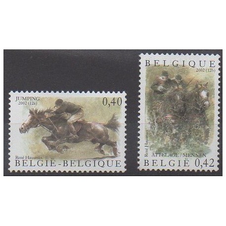 Belgium - 2002 - Nb 3079/3080 - Horses