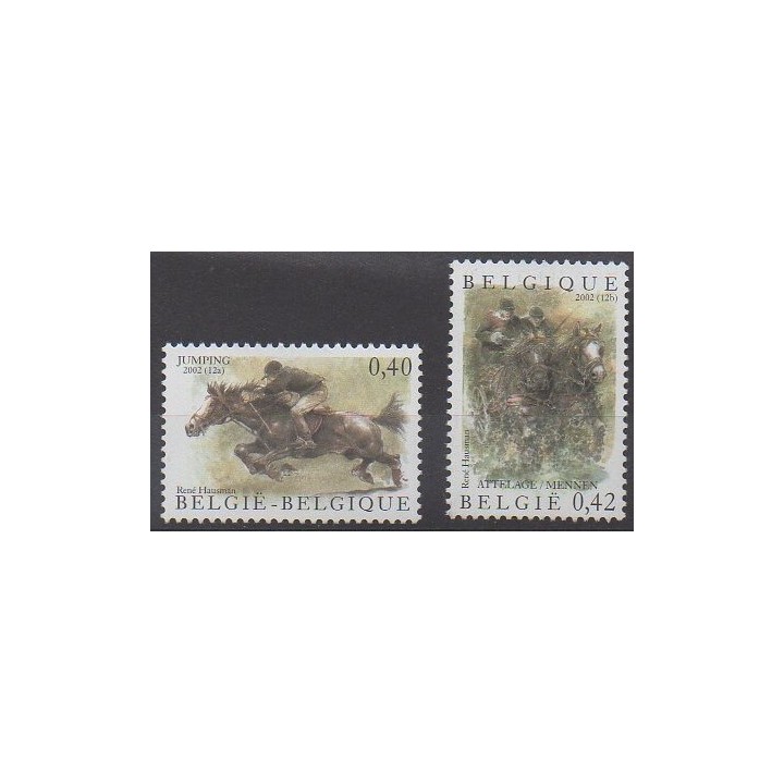 Acheter cette série de timbres de Belgique de l'année 2002 (No 3079/3080).
