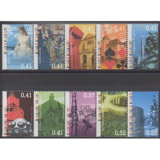 Buy these stamps of Belgium of the year 2003 (Nb 3173/3182).