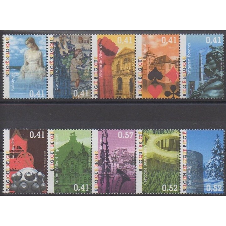 Buy these stamps of Belgium of the year 2003 (Nb 3173/3182).