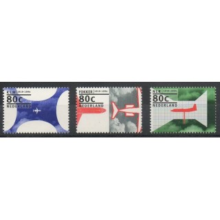 Timbres - Thème avions - Pays-Bas - 1994- No 1472/1474