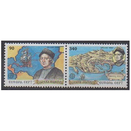 Grèce - 1992 - No 1784/1785 - Christophe Colomb - Europa