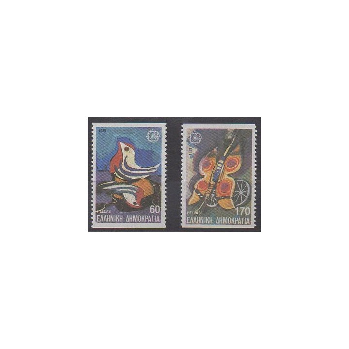 Acheter cette série de timbres de Grèce de l'année 1989 (No 1705/1706).