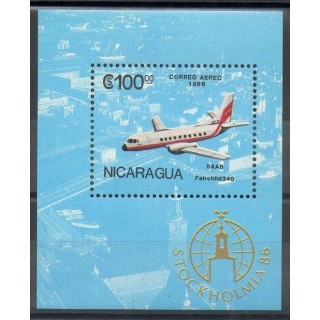 Timbres - Thème avions - Nicaragua - 1986- No BF 177