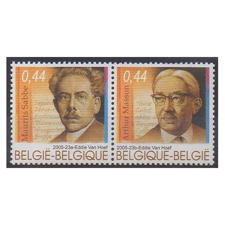 Belgique - 2005 - No 3449/3450 - Littérature