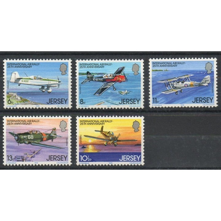 Stamps - Theme planes - Jersey - 1979- Nb 192/196