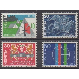 Buy this set of stamps of Swiss of the year 1969 (Nb 828/831).