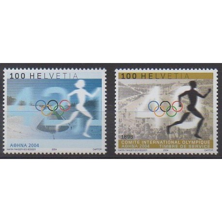 Swiss - 2004 - Nb 1800 et S480 - Summer Olympics