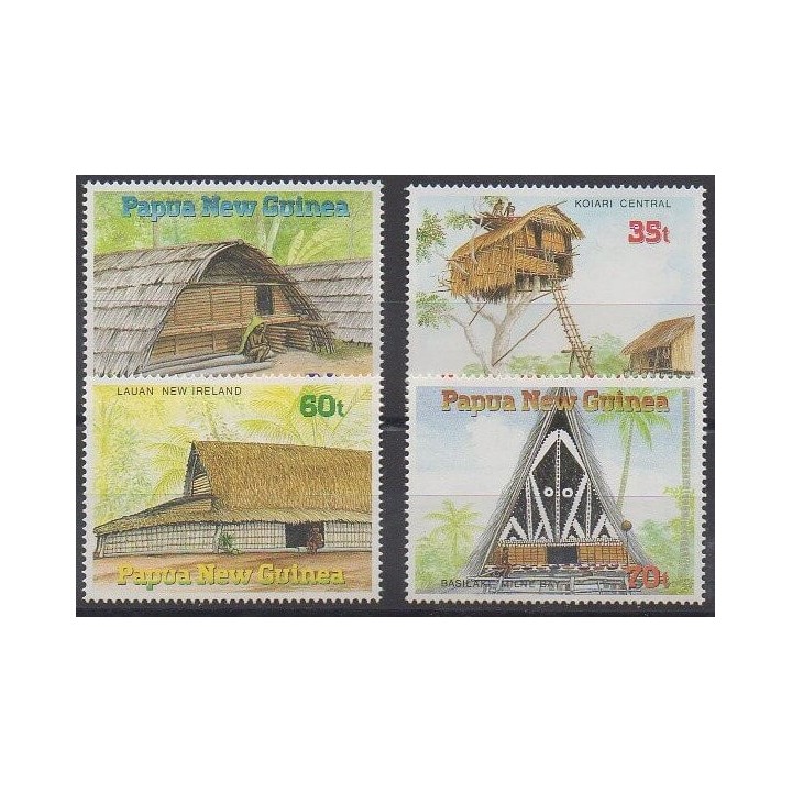 Acheter cette série de timbres de Papouasie-Nouvelle-Guinée de l'année 1989 (No 587/590).