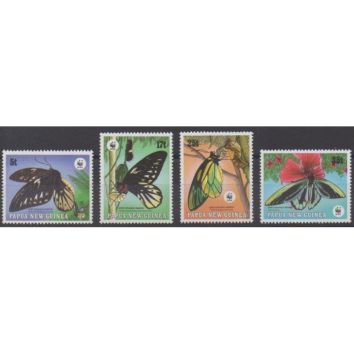 Acheter cette série de timbres de Papouasie-Nouvelle-Guinée de l'année 1988 (No 569/572).