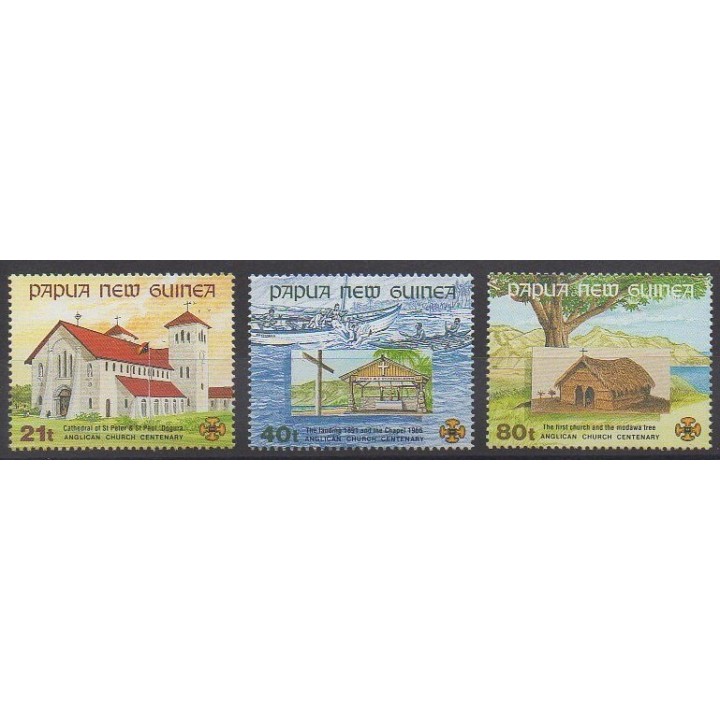 Buy this set of stamps of Papua New Guinea of the year 1991 (Nb 635/637).