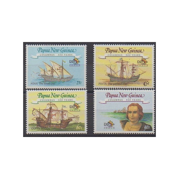 Acheter cette série de timbres de Papouasie-Nouvelle-Guinée de l'année 1992 (No 646/649).