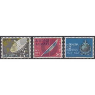 Acheter cette série de timbres de Suisse de l'année 1973 (No 921/923).