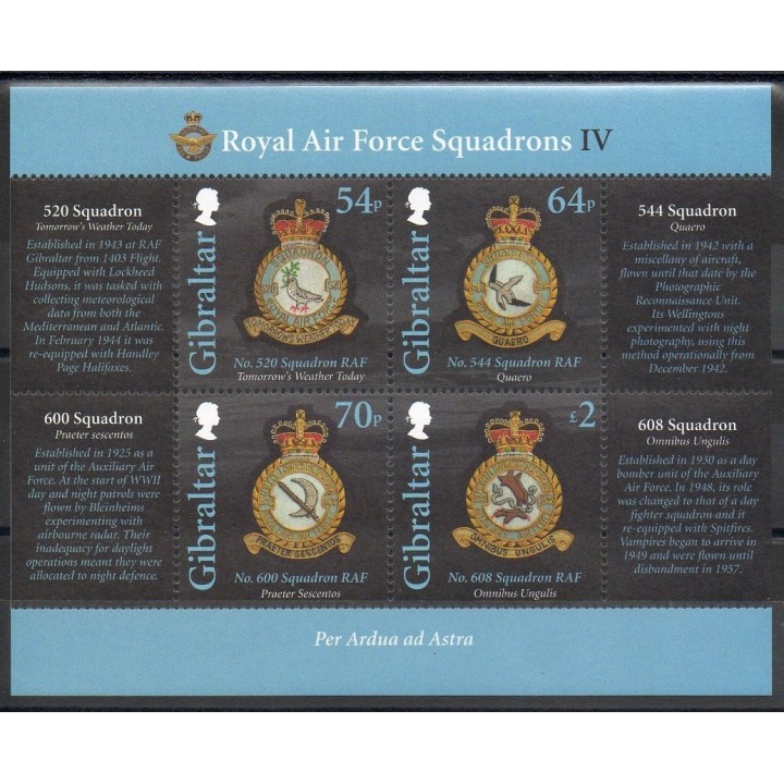 Timbres - Thème avions - Gibraltar - 2015- No 1697/1700