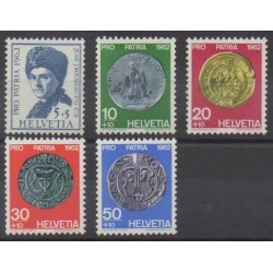 Suisse - 1962 - No 693/697 - Monnaies, billets ou médailles
