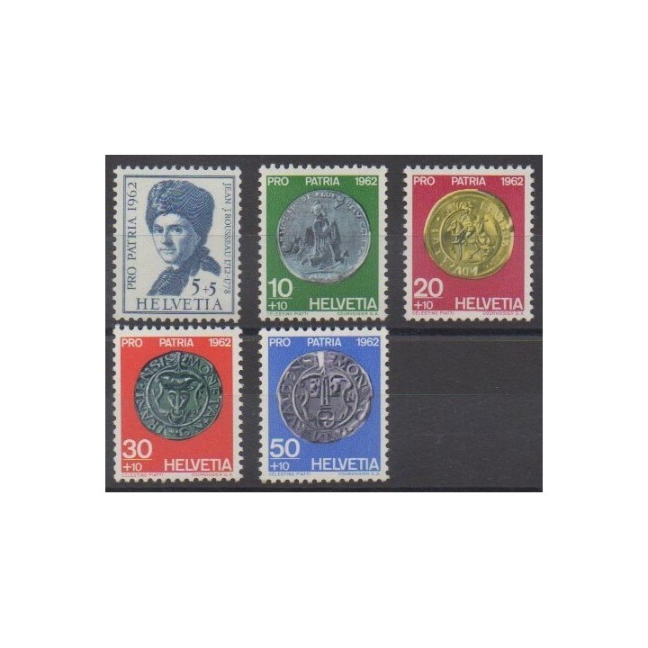 Buy this set of stamps of Swiss of the year 1962 (Nb 693/697).