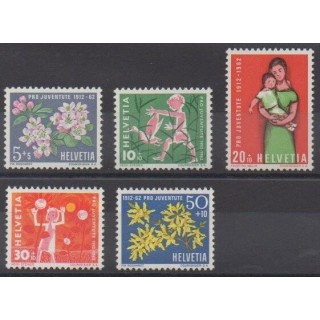 Acheter cette série de timbres de Suisse de l'année 1962 (No 700/704).
