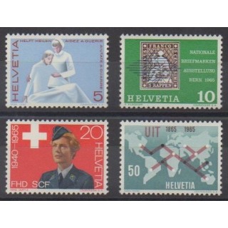Acheter cette série de timbres de Suisse de l'année 1965 (No 743/746).