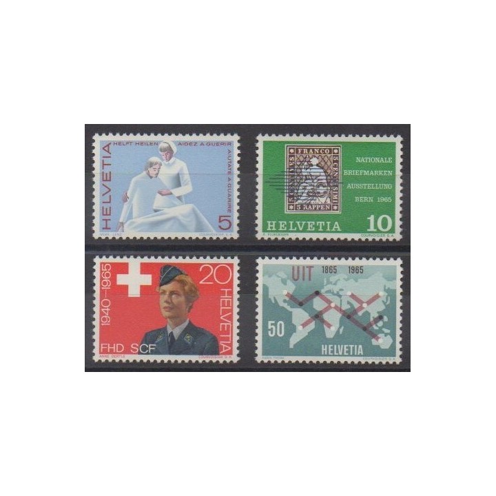 Buy this set of stamps of Swiss of the year 1965 (Nb 743/746).