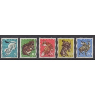Acheter cette série de timbres de Suisse de l'année 1966 (No 778/782).